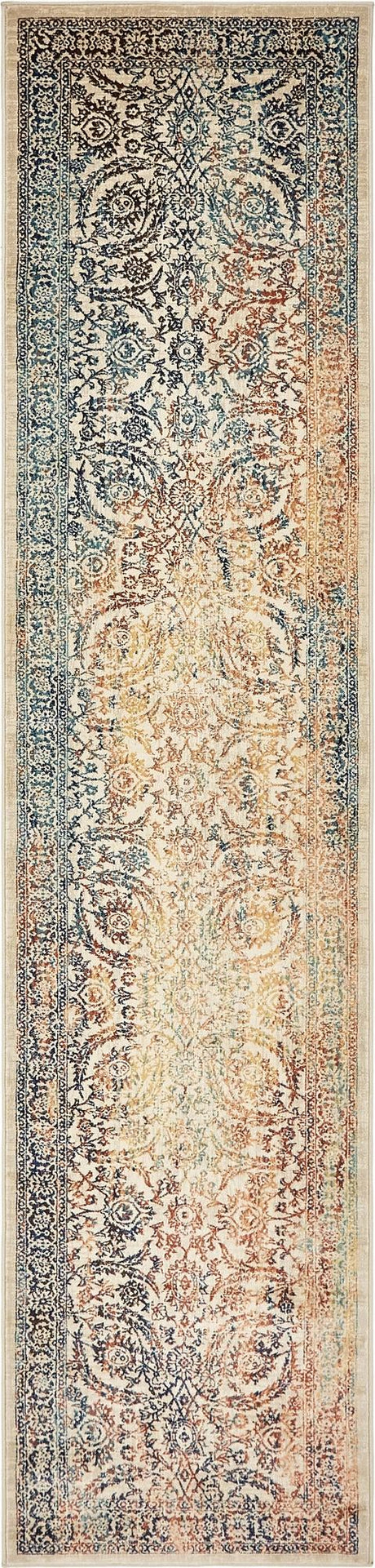 Beige 3' x 13' 1 Oslo Runner Area Rug 100% Polypropylene Traditional Classic Vintage Distressed Carpet for Indoor Home Decor for Sale at Rug Engine