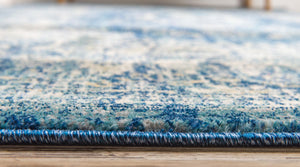 Navy Blue 5' 1 x 8' Oslo Rectangle Area Rug 100% Polypropylene Traditional Classic Vintage Distressed Carpet for Indoor Home Decor for Sale at Rug Engine
