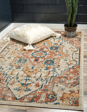 Beige 5' 1 x 8' Oslo Rectangle Area Rug 100% Polypropylene Traditional Classic Vintage Distressed Carpet for Indoor Home Decor for Sale at Rug Engine