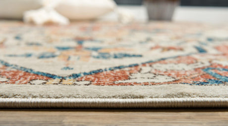Beige 5' 1 x 8' Oslo Rectangle Area Rug 100% Polypropylene Traditional Classic Vintage Distressed Carpet for Indoor Home Decor for Sale at Rug Engine