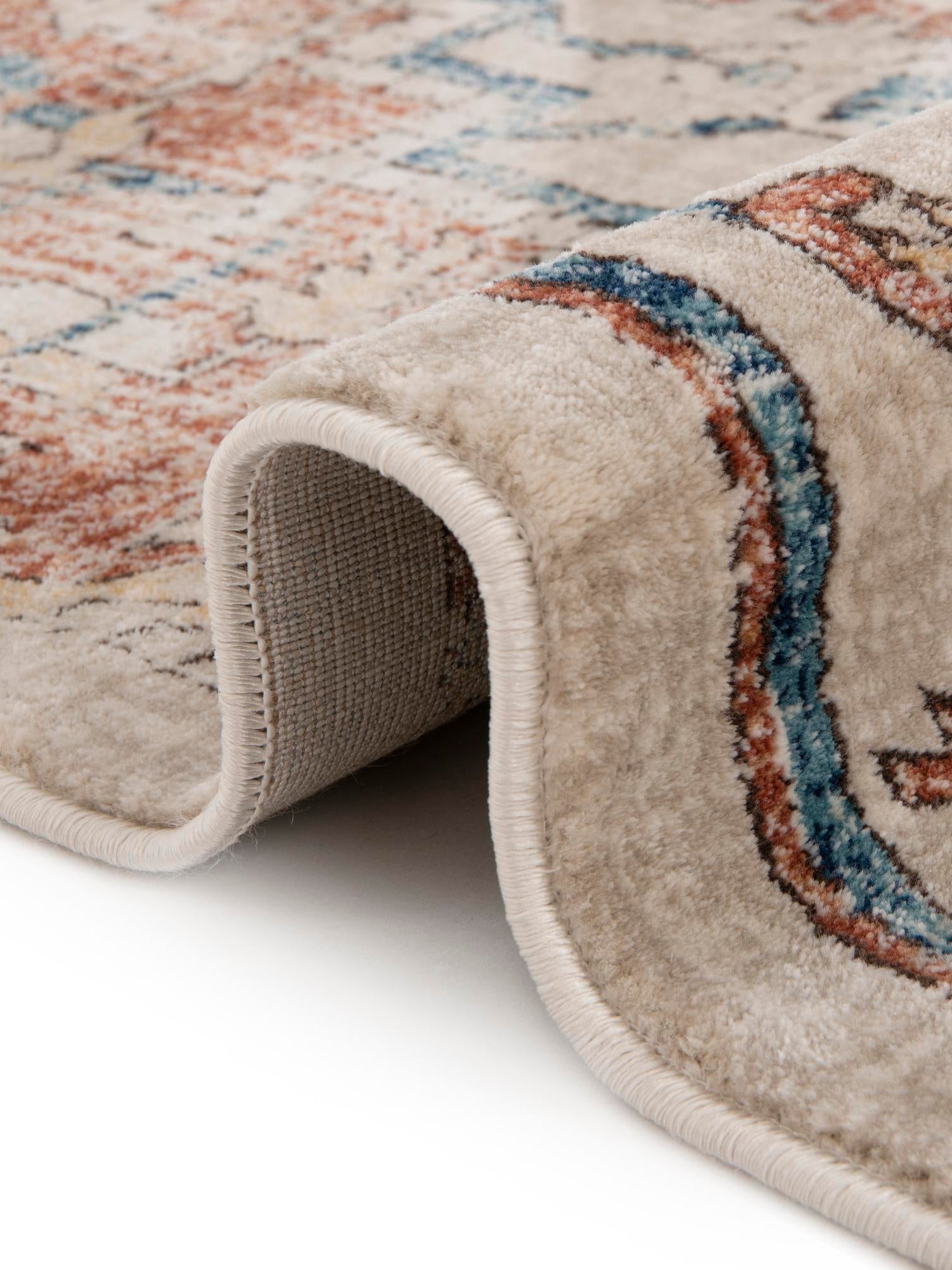 Beige 5' 1 x 8' Oslo Rectangle Area Rug 100% Polypropylene Traditional Classic Vintage Distressed Carpet for Indoor Home Decor for Sale at Rug Engine