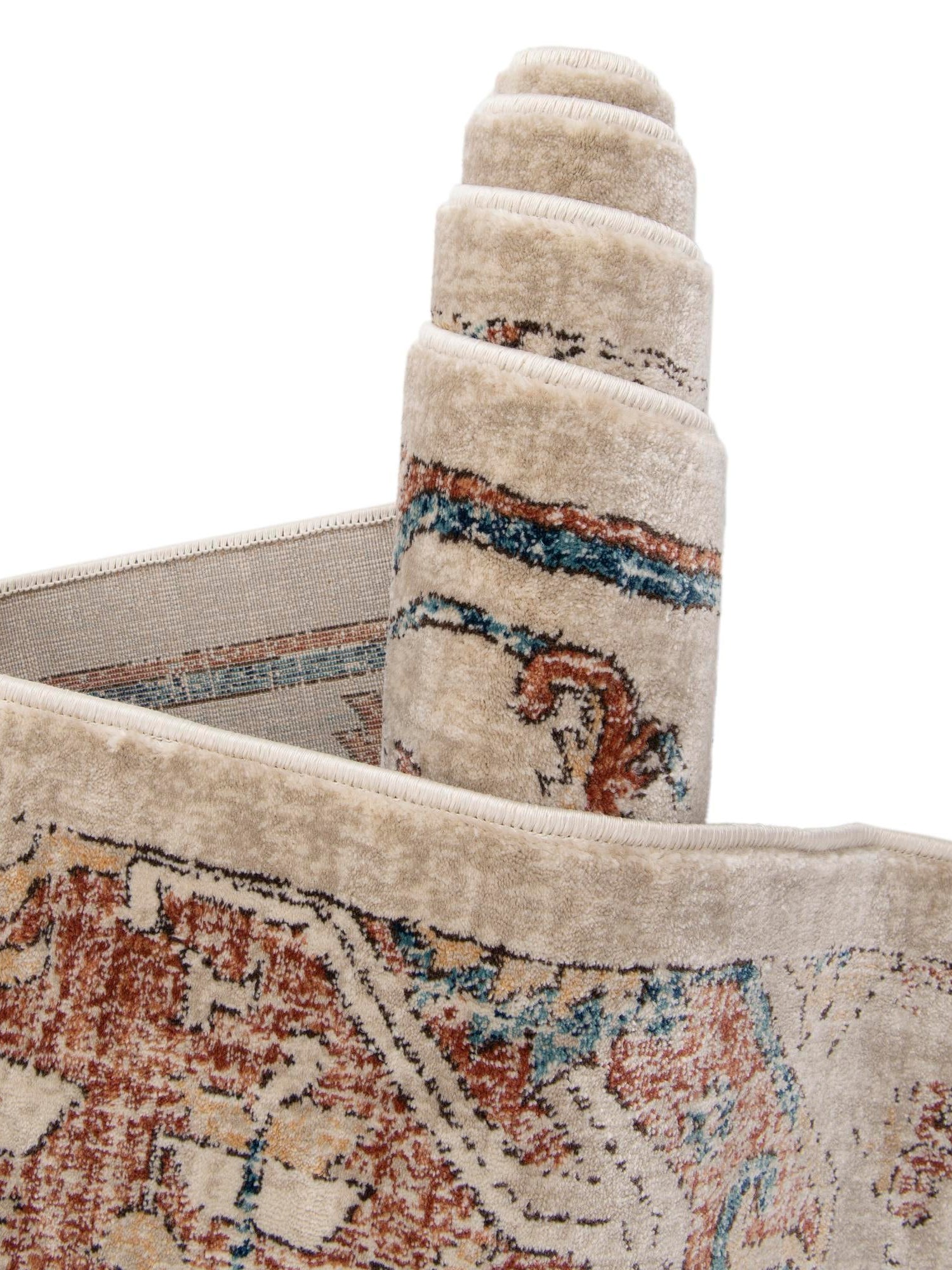 Beige 5' 1 x 8' Oslo Rectangle Area Rug 100% Polypropylene Traditional Classic Vintage Distressed Carpet for Indoor Home Decor for Sale at Rug Engine