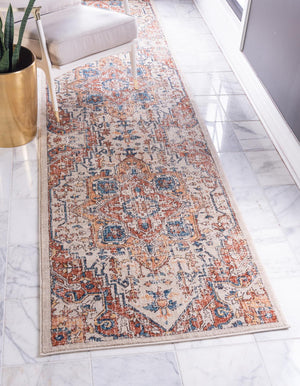 Beige 2' 7 x 10' Oslo Runner Area Rug 100% Polypropylene Traditional Classic Vintage Distressed Carpet for Indoor Home Decor for Sale at Rug Engine