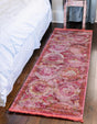 Pink 2' 7 x 13' Baracoa Runner Area Rug 100% Polypropylene Distressed Vintage Living Dining Room Office Traditional Carpet for Sale at Rug Engine