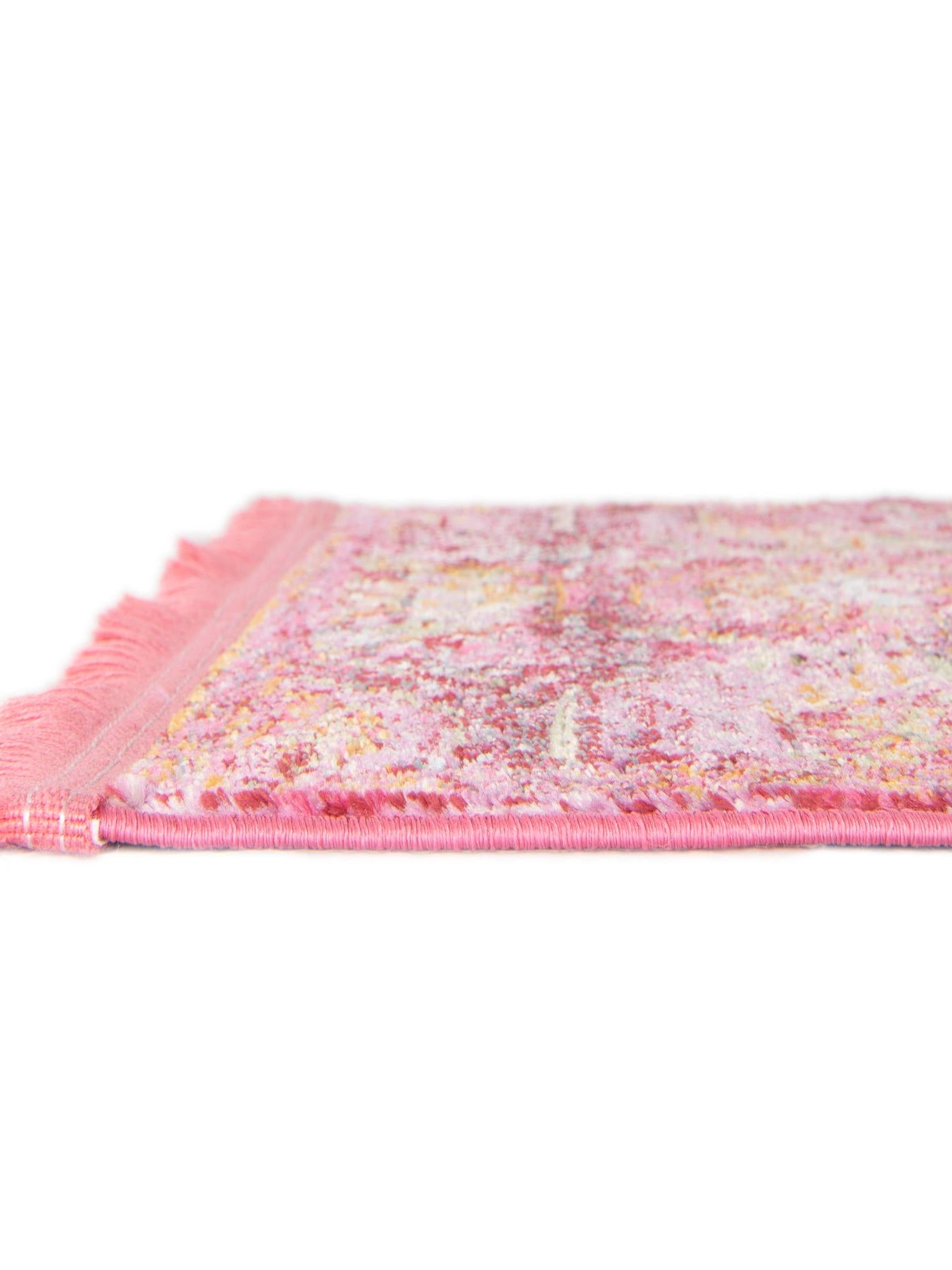 Pink 2' 7 x 19' 8 Baracoa Runner Area Rug 100% Polypropylene Distressed Vintage Living Dining Room Office Traditional Carpet for Sale at Rug Engine