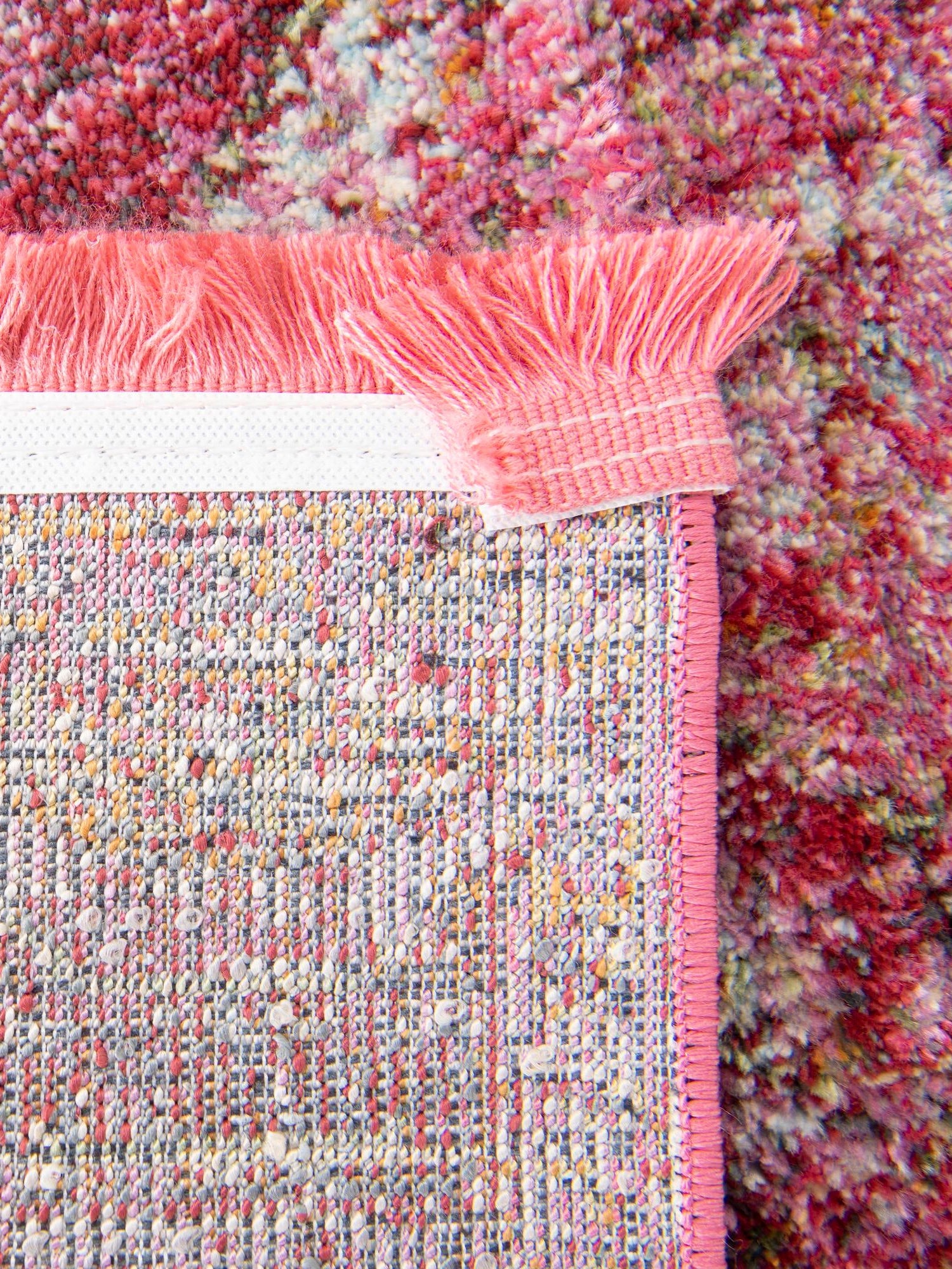 Pink 2' 7 x 19' 8 Baracoa Runner Area Rug 100% Polypropylene Distressed Vintage Living Dining Room Office Traditional Carpet for Sale at Rug Engine