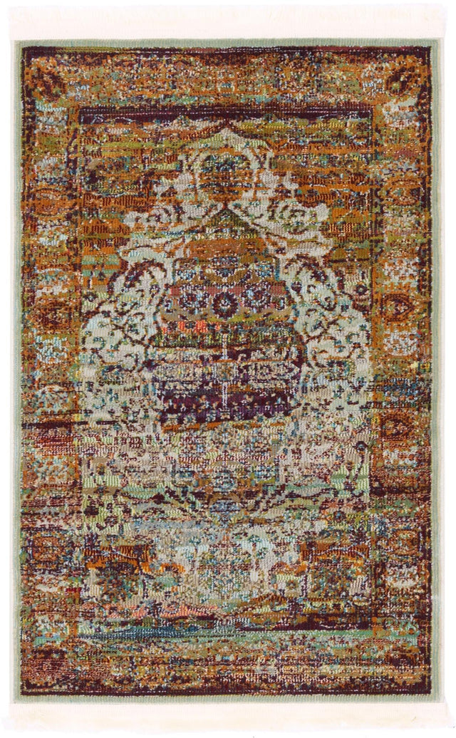Cream 2' 2 x 3' 1 Baracoa Rectangle Area Rug 100% Polypropylene Distressed Vintage Living Dining Room Office Traditional Carpet for Sale at Rug Engine