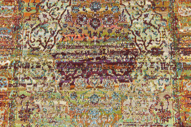 Cream 2' 7 x 10' Baracoa Runner Area Rug 100% Polypropylene Distressed Vintage Living Dining Room Office Traditional Carpet for Sale at Rug Engine