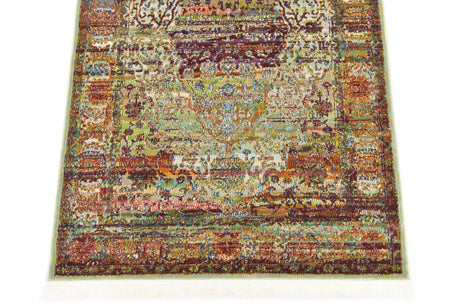 Cream 2' 7 x 10' Baracoa Runner Area Rug 100% Polypropylene Distressed Vintage Living Dining Room Office Traditional Carpet for Sale at Rug Engine