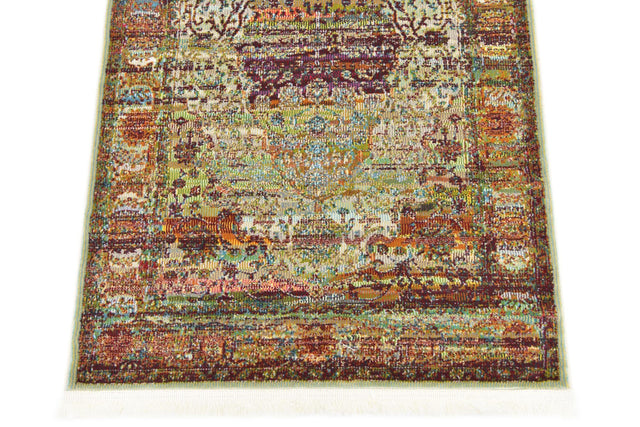 Cream 2' 7 x 10' Baracoa Runner Area Rug 100% Polypropylene Distressed Vintage Living Dining Room Office Traditional Carpet for Sale at Rug Engine