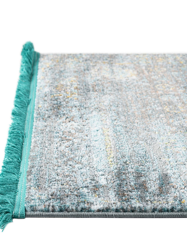 Turquoise 9' x 12' Baracoa Rectangle Area Rug 100% Polypropylene Distressed Vintage Living Dining Room Office Traditional Carpet for Sale at Rug Engine