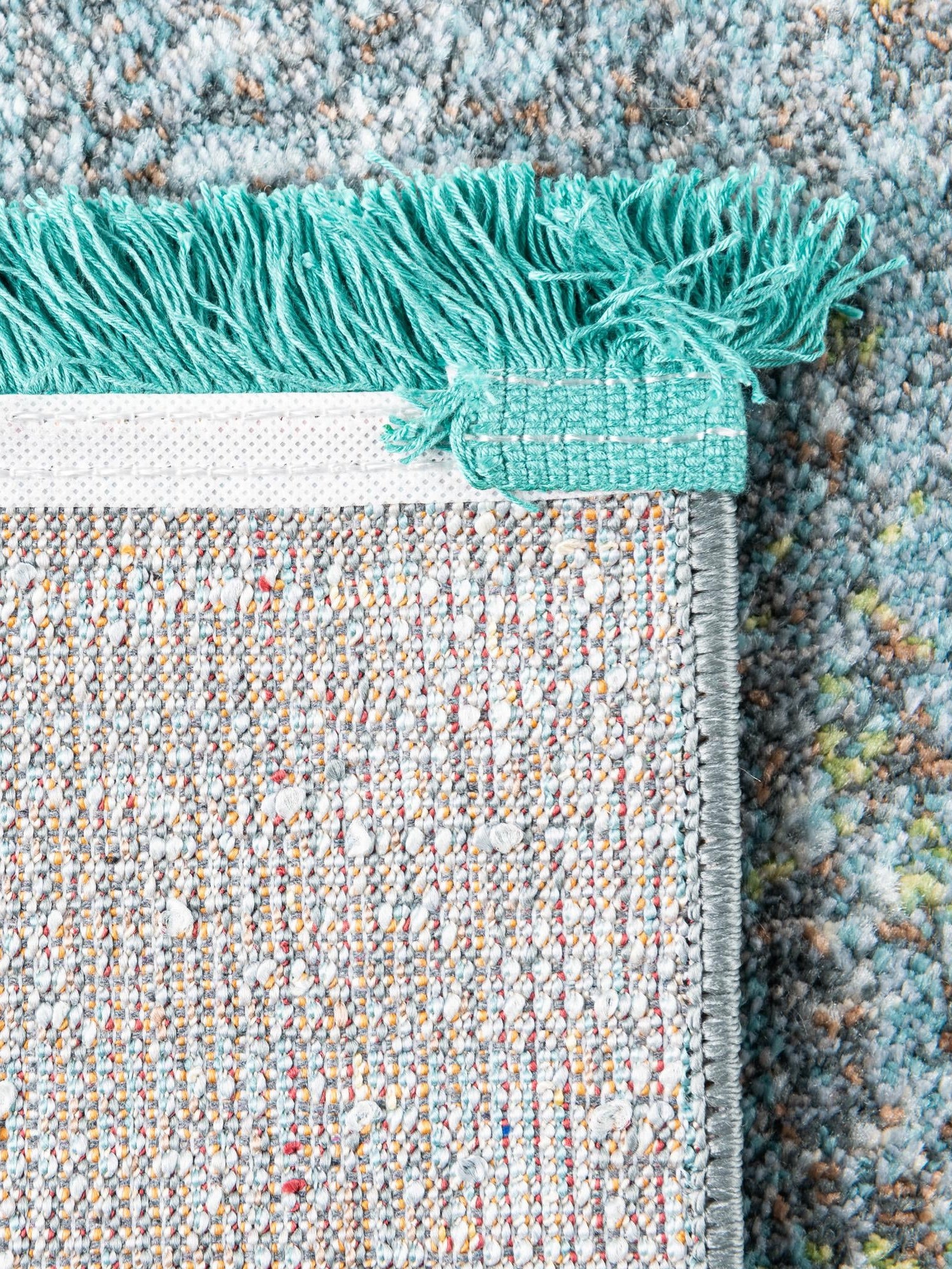 Turquoise 7' x 10' Baracoa Rectangle Area Rug 100% Polypropylene Distressed Vintage Living Dining Room Office Traditional Carpet for Sale at Rug Engine