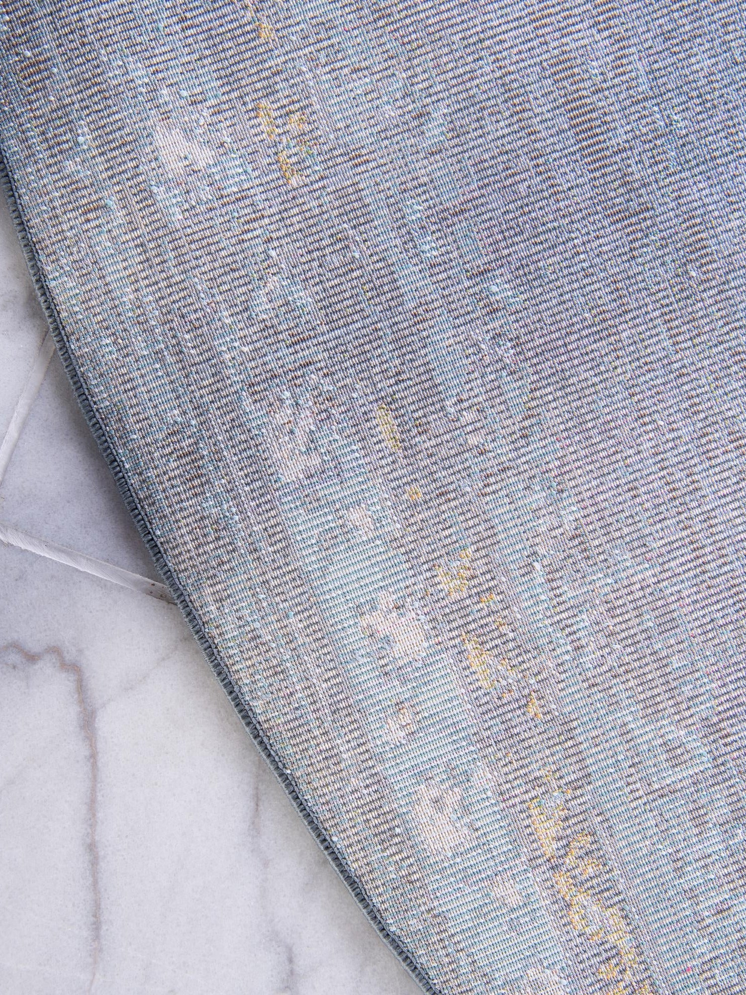 Turquoise 8' x 8' Baracoa Round Area Rug 100% Polypropylene Distressed Vintage Living Dining Room Office Traditional Carpet for Sale at Rug Engine