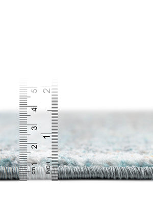 Turquoise 5' 5 x 5' 5 Baracoa Round Area Rug 100% Polypropylene Distressed Vintage Living Dining Room Office Traditional Carpet for Sale at Rug Engine