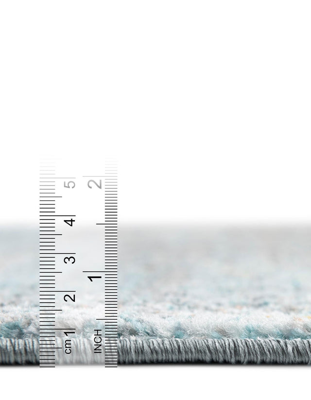 Turquoise 5' 5 x 5' 5 Baracoa Round Area Rug 100% Polypropylene Distressed Vintage Living Dining Room Office Traditional Carpet for Sale at Rug Engine