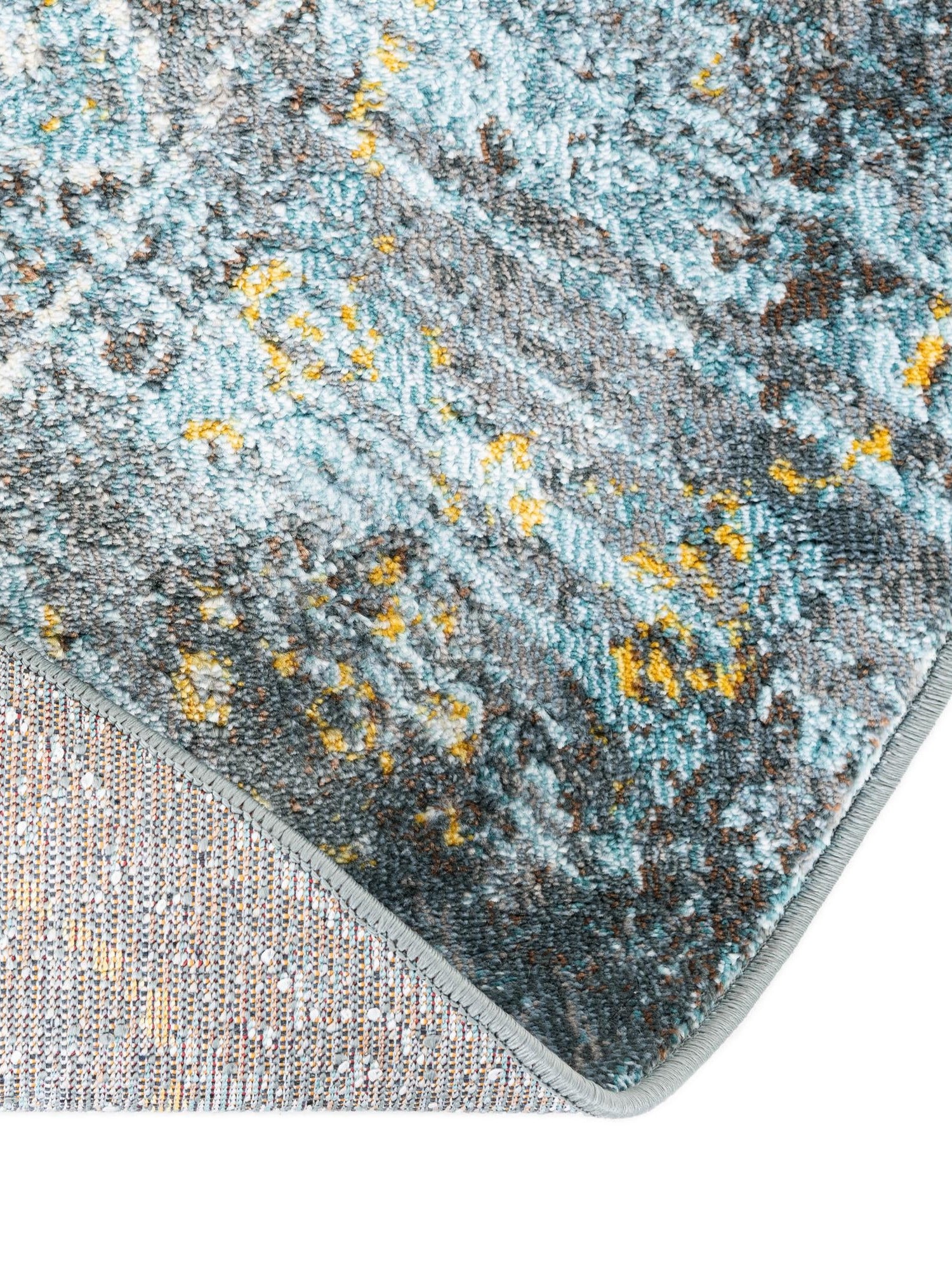 Turquoise 5' 5 x 5' 5 Baracoa Round Area Rug 100% Polypropylene Distressed Vintage Living Dining Room Office Traditional Carpet for Sale at Rug Engine