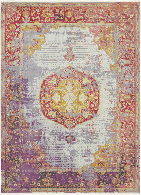 Multicolor 10' x 13' 1 Baracoa Rectangle Area Rug 100% Polypropylene Distressed Vintage Living Dining Room Office Traditional Carpet for Sale at Rug Engine