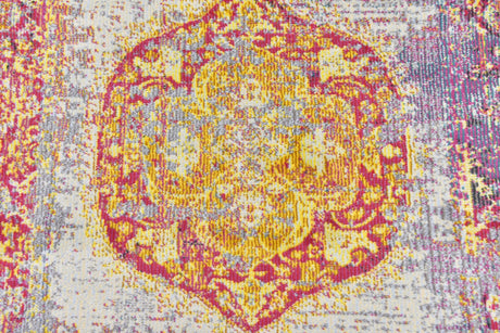 Multicolor 2' 7 x 10' Baracoa Runner Area Rug 100% Polypropylene Distressed Vintage Living Dining Room Office Traditional Carpet for Sale at Rug Engine