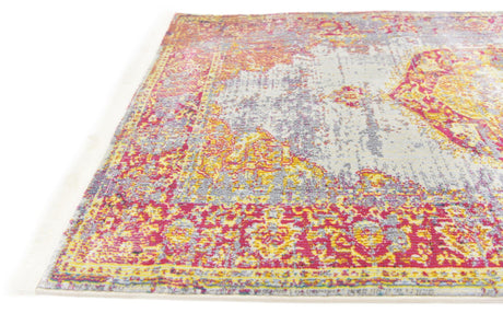 Multicolor 2' 7 x 10' Baracoa Runner Area Rug 100% Polypropylene Distressed Vintage Living Dining Room Office Traditional Carpet for Sale at Rug Engine