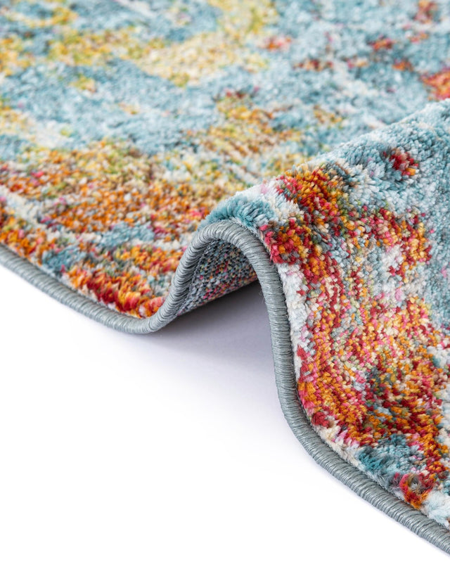 Blue 4' 3 x 6' 1 Baracoa Rectangle Area Rug 100% Polypropylene Distressed Vintage Living Dining Room Office Traditional Carpet for Sale at Rug Engine