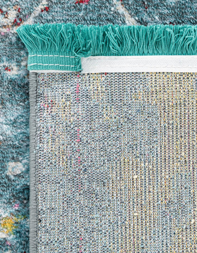 Blue 2' 2 x 6' 1 Baracoa Runner Area Rug 100% Polypropylene Distressed Vintage Living Dining Room Office Traditional Carpet for Sale at Rug Engine