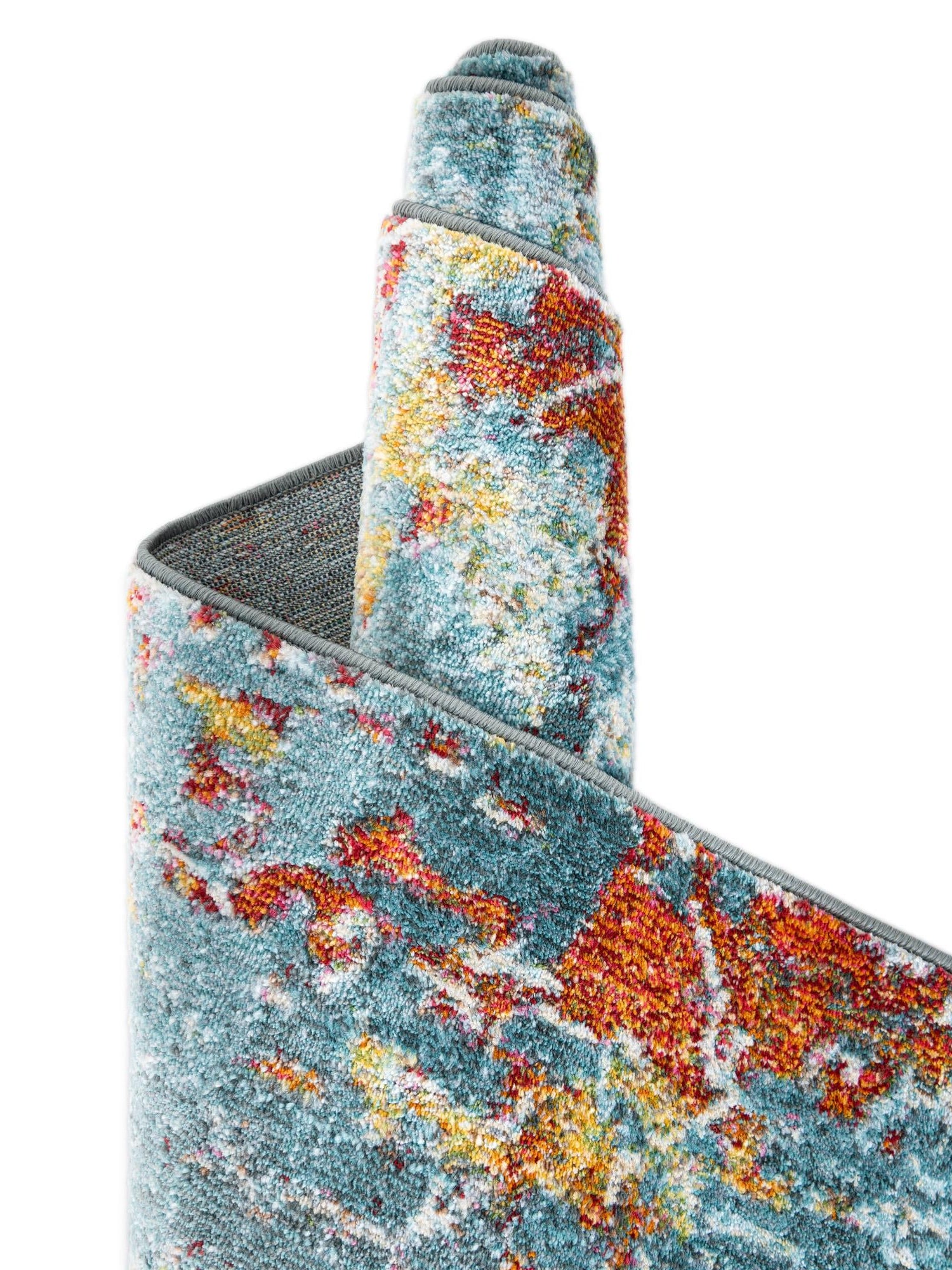 Blue 2' 7 x 10' Baracoa Runner Area Rug 100% Polypropylene Distressed Vintage Living Dining Room Office Traditional Carpet for Sale at Rug Engine