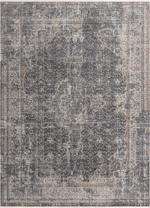 Fume Gray 10' x 13' 1 Baracoa Rectangle Area Rug 100% Polypropylene Distressed Vintage Living Dining Room Office Traditional Carpet for Sale at Rug Engine