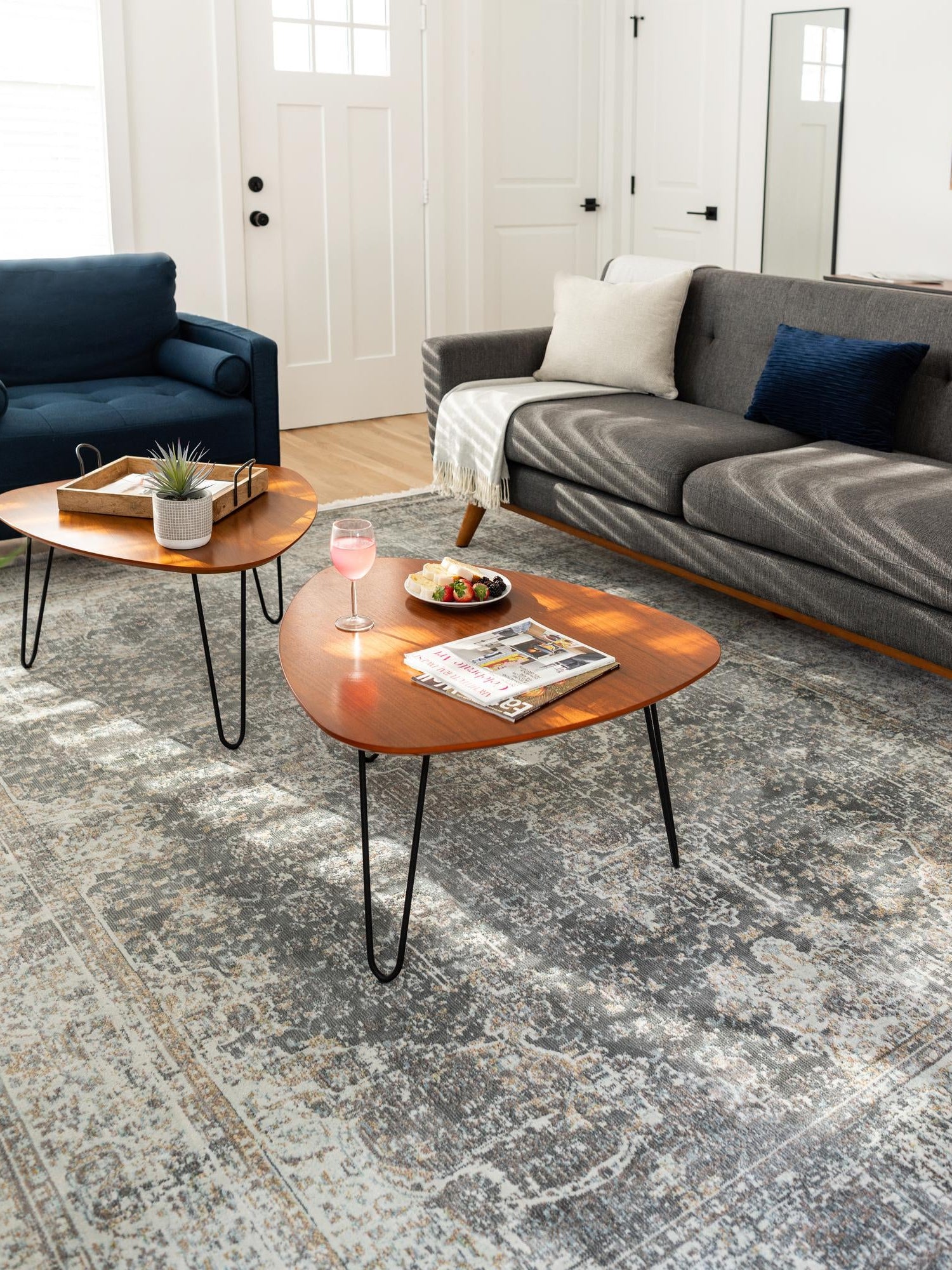 Fume Gray 2' 2 x 3' 1 Baracoa Rectangle Area Rug 100% Polypropylene Distressed Vintage Living Dining Room Office Traditional Carpet for Sale at Rug Engine