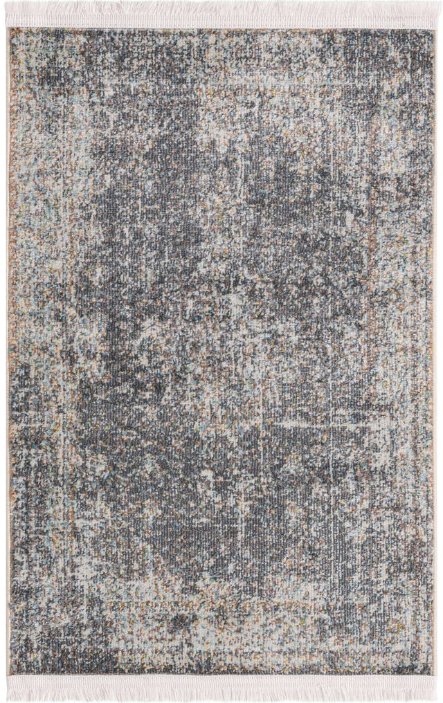 Fume Gray 2' 2 x 3' 1 Baracoa Rectangle Area Rug 100% Polypropylene Distressed Vintage Living Dining Room Office Traditional Carpet for Sale at Rug Engine