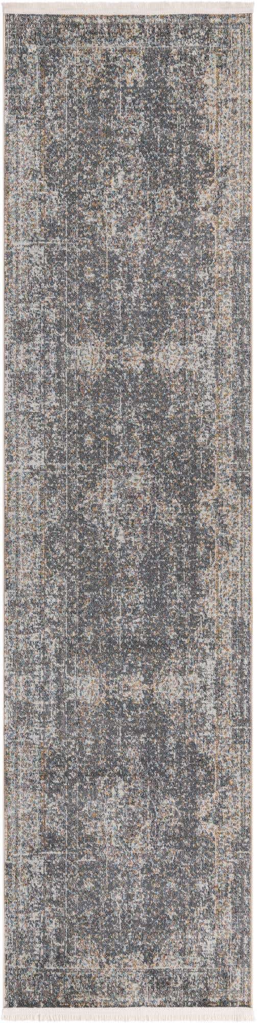 Fume Gray 2' 7 x 10' Baracoa Runner Area Rug 100% Polypropylene Distressed Vintage Living Dining Room Office Traditional Carpet for Sale at Rug Engine