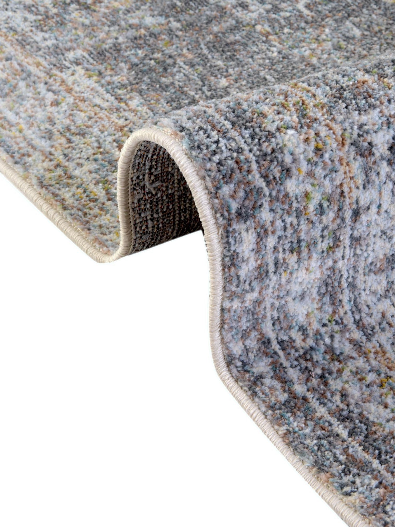 Fume Gray 2' 2 x 6' 1 Baracoa Runner Area Rug 100% Polypropylene Distressed Vintage Living Dining Room Office Traditional Carpet for Sale at Rug Engine