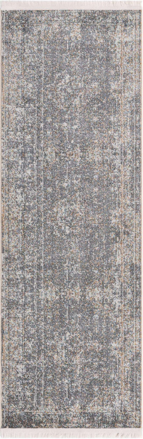 Fume Gray 2' 2 x 6' 1 Baracoa Runner Area Rug 100% Polypropylene Distressed Vintage Living Dining Room Office Traditional Carpet for Sale at Rug Engine