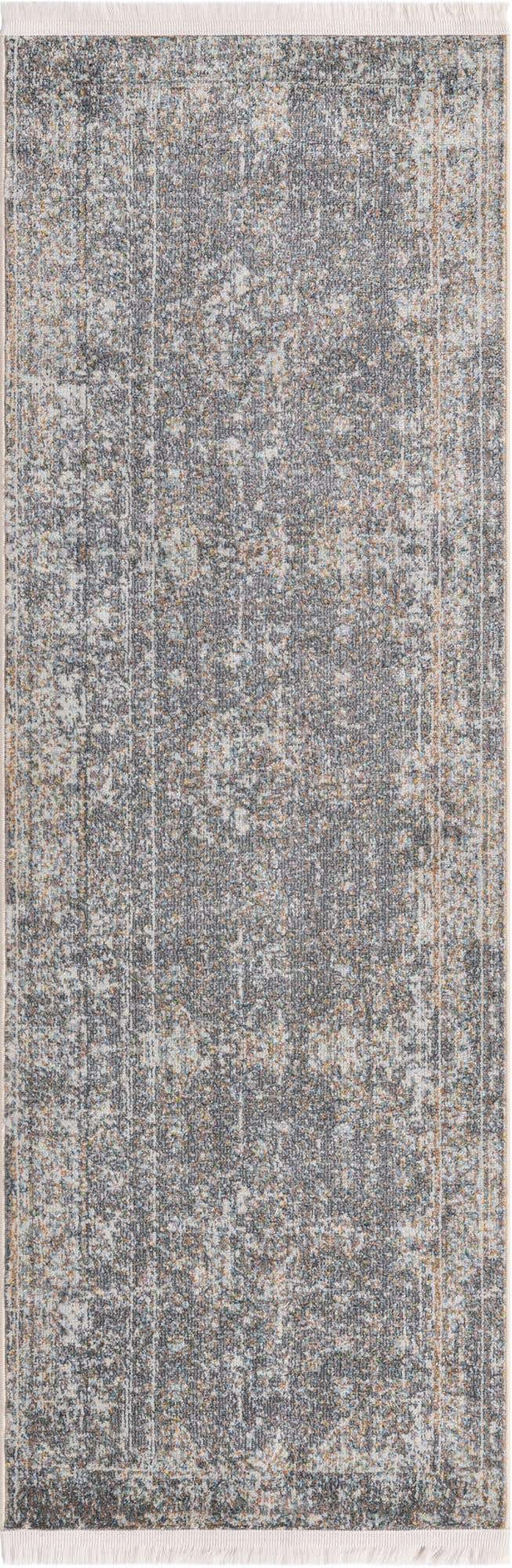 Fume Gray 2' 2 x 6' 1 Baracoa Runner Area Rug 100% Polypropylene Distressed Vintage Living Dining Room Office Traditional Carpet for Sale at Rug Engine