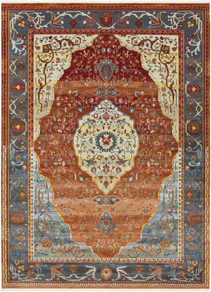 Rust Red 10' x 13' 1 Baracoa Rectangle Area Rug 100% Polypropylene Distressed Vintage Living Dining Room Office Traditional Carpet for Sale at Rug Engine