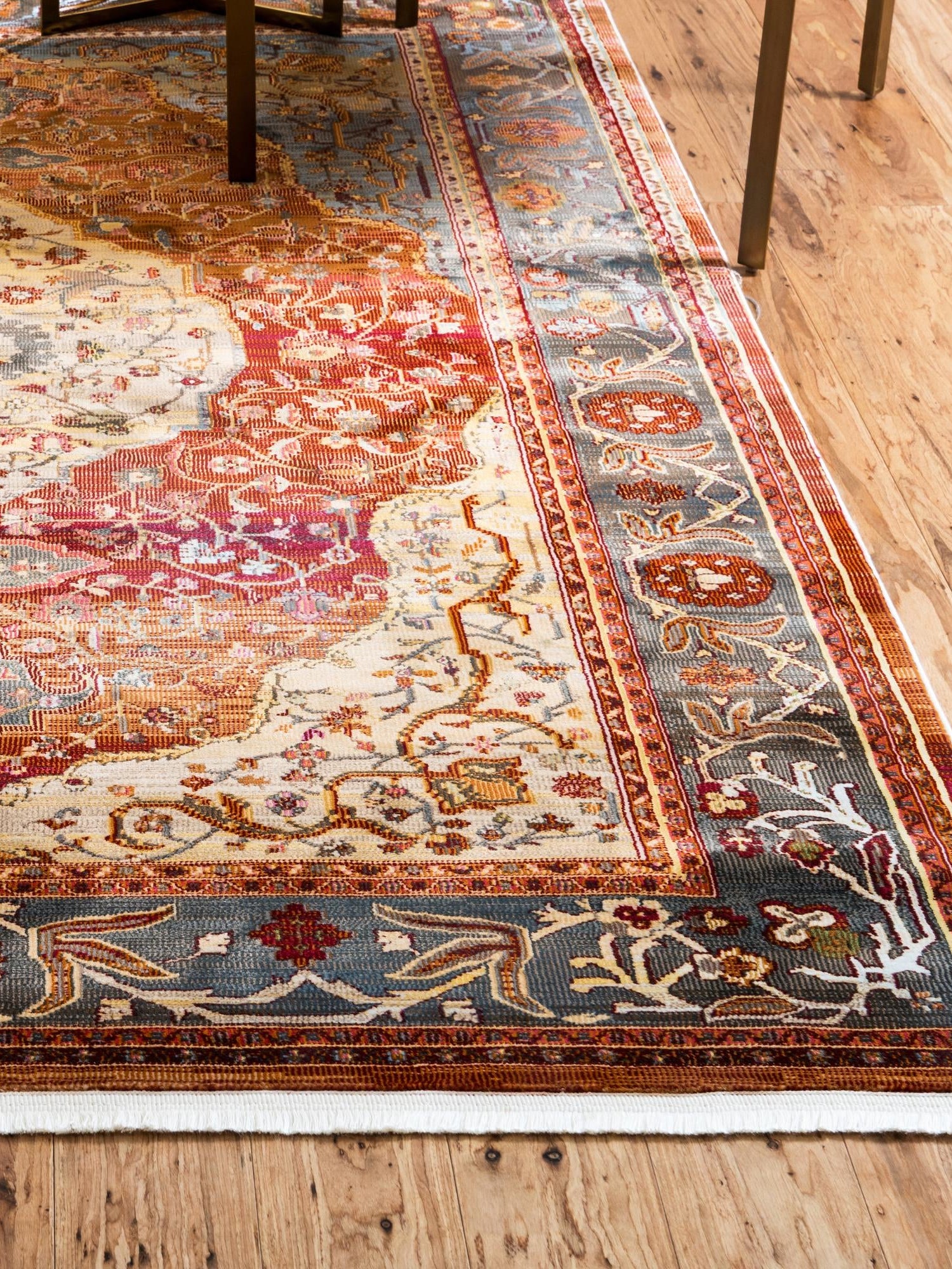 Rust Red 4' 3 x 6' 1 Baracoa Rectangle Area Rug 100% Polypropylene Distressed Vintage Living Dining Room Office Traditional Carpet for Sale at Rug Engine