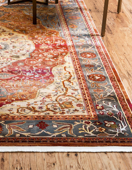 Rust Red 6' x 9' Baracoa Rectangle Area Rug 100% Polypropylene Distressed Vintage Living Dining Room Office Traditional Carpet for Sale at Rug Engine