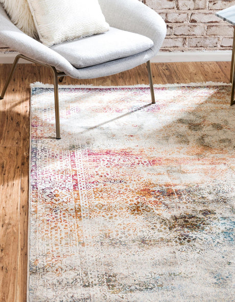 Multicolor 4' 3 x 6' 1 Baracoa Rectangle Area Rug 100% Polypropylene Distressed Vintage Living Dining Room Office Traditional Carpet for Sale at Rug Engine