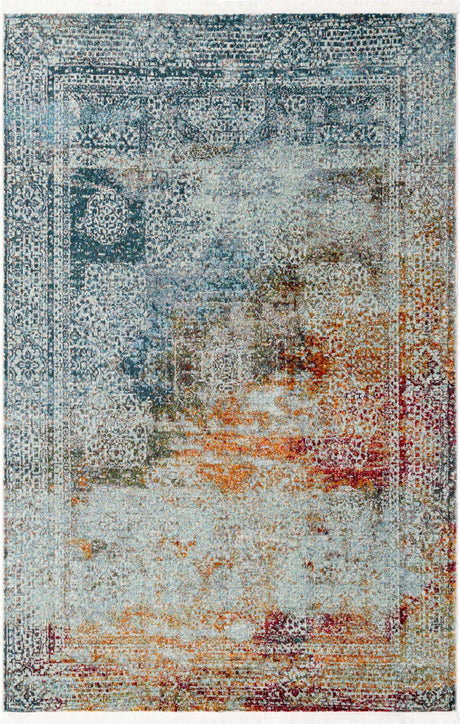 Multicolor 5' 5 x 8' Baracoa Rectangle Area Rug 100% Polypropylene Distressed Vintage Living Dining Room Office Traditional Carpet for Sale at Rug Engine
