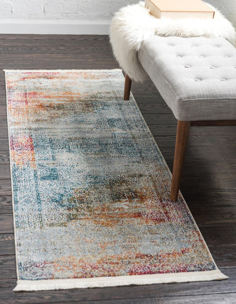 Multicolor 2' 2 x 6' 1 Baracoa Runner Area Rug 100% Polypropylene Distressed Vintage Living Dining Room Office Traditional Carpet for Sale at Rug Engine