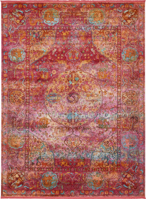 Red 10' x 13' 1 Baracoa Rectangle Area Rug 100% Polypropylene Distressed Vintage Living Dining Room Office Traditional Carpet for Sale at Rug Engine