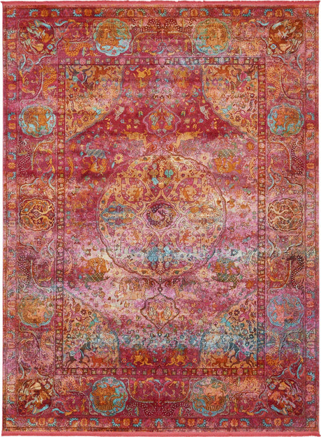 Red 10' x 13' 1 Baracoa Rectangle Area Rug 100% Polypropylene Distressed Vintage Living Dining Room Office Traditional Carpet for Sale at Rug Engine