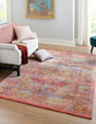 Red 5' 5 x 8' Baracoa Rectangle Area Rug 100% Polypropylene Distressed Vintage Living Dining Room Office Traditional Carpet for Sale at Rug Engine