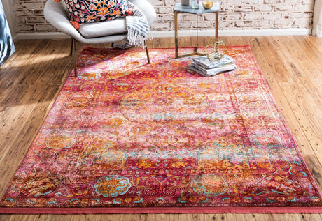 Red 10' x 13' 1 Baracoa Rectangle Area Rug 100% Polypropylene Distressed Vintage Living Dining Room Office Traditional Carpet for Sale at Rug Engine