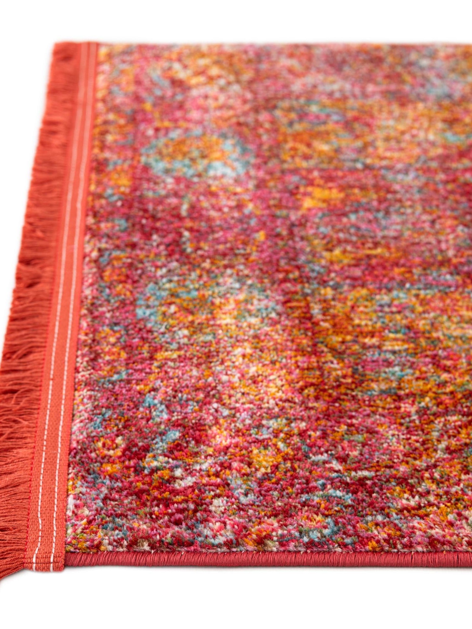 Red 8' x 10' Baracoa Rectangle Area Rug 100% Polypropylene Distressed Vintage Living Dining Room Office Traditional Carpet for Sale at Rug Engine