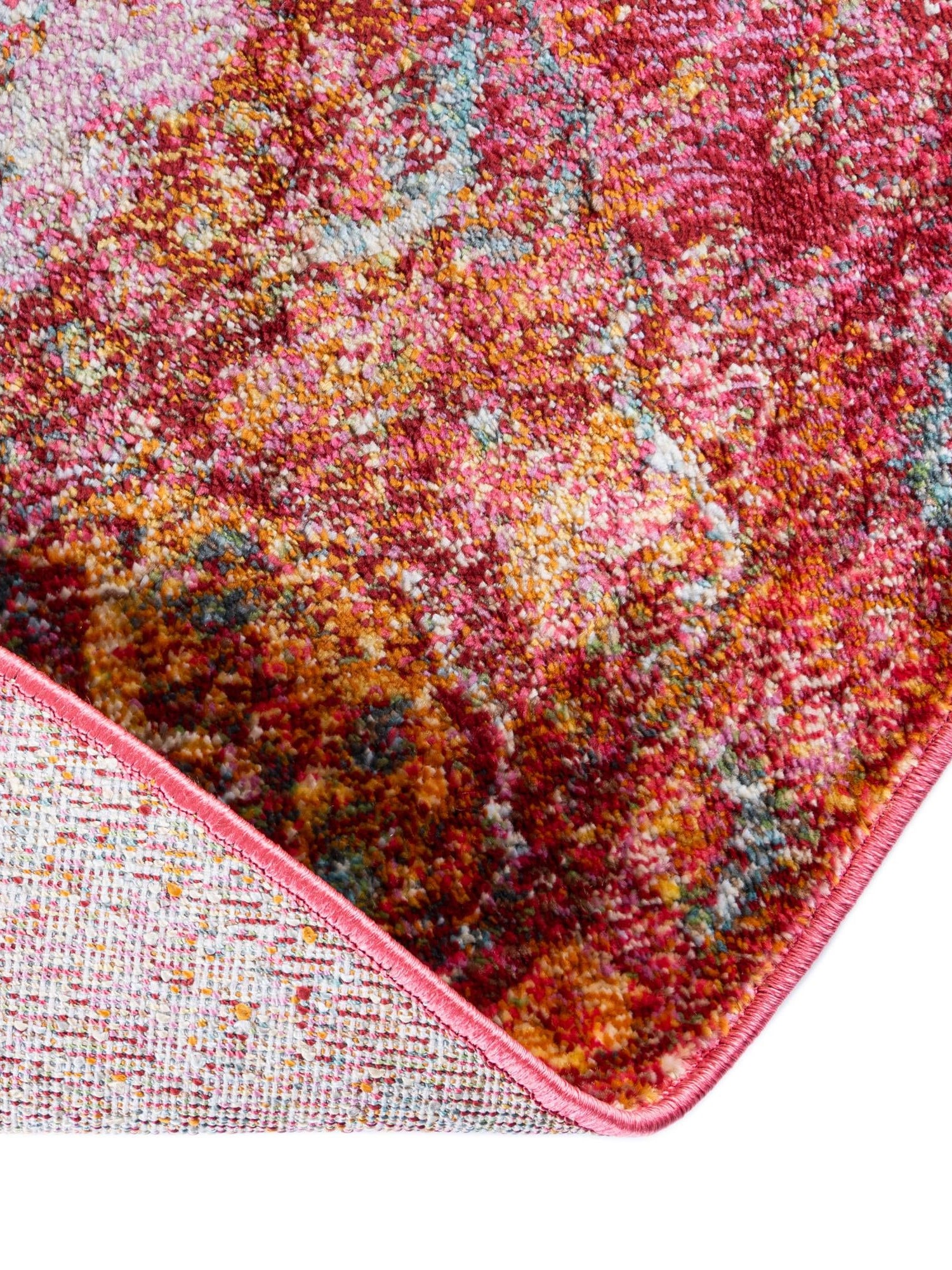 Red 5' 5 x 5' 5 Baracoa Round Area Rug 100% Polypropylene Distressed Vintage Living Dining Room Office Traditional Carpet for Sale at Rug Engine