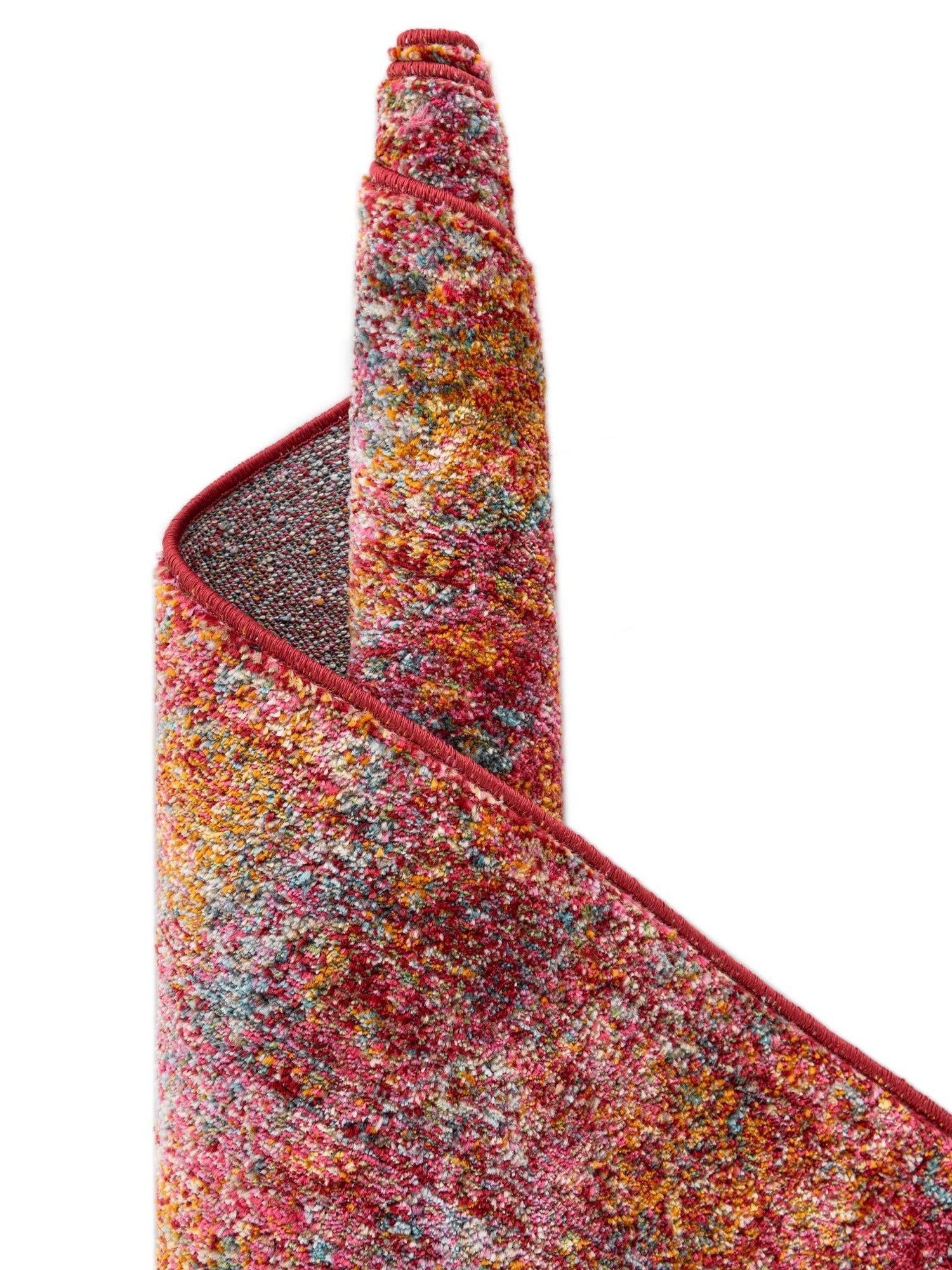 Red 5' 5 x 5' 5 Baracoa Round Area Rug 100% Polypropylene Distressed Vintage Living Dining Room Office Traditional Carpet for Sale at Rug Engine