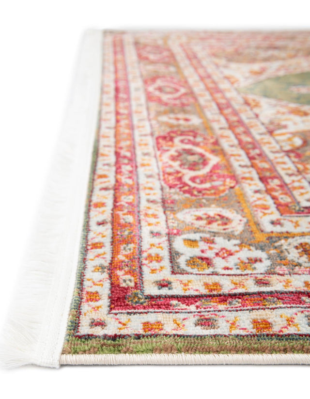 Green 5' 5 x 8' Baracoa Rectangle Area Rug 100% Polypropylene Distressed Vintage Living Dining Room Office Traditional Carpet for Sale at Rug Engine