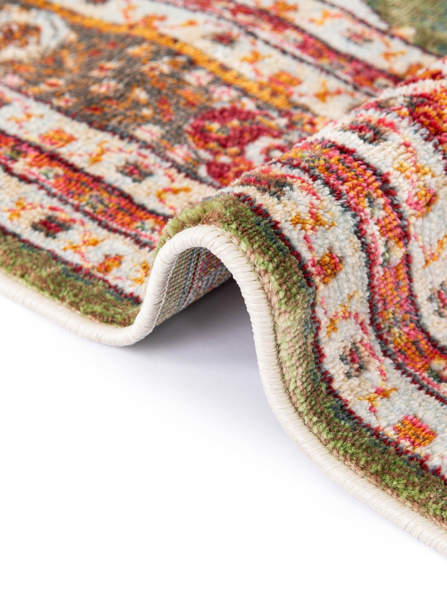 Green 7' x 10' Baracoa Rectangle Area Rug 100% Polypropylene Distressed Vintage Living Dining Room Office Traditional Carpet for Sale at Rug Engine