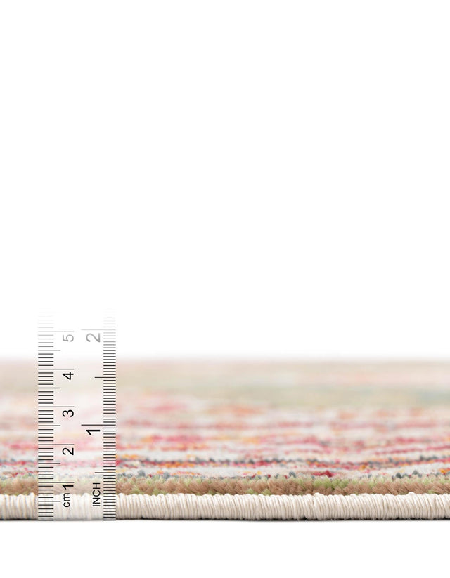 Green 2' 7 x 10' Baracoa Runner Area Rug 100% Polypropylene Distressed Vintage Living Dining Room Office Traditional Carpet for Sale at Rug Engine