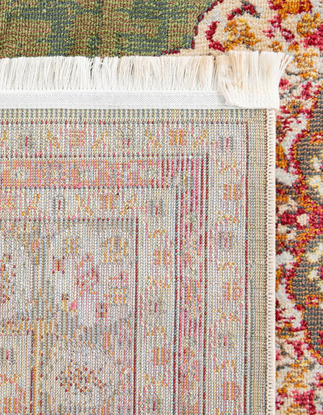 Green 2' 2 x 6' 1 Baracoa Runner Area Rug 100% Polypropylene Distressed Vintage Living Dining Room Office Traditional Carpet for Sale at Rug Engine